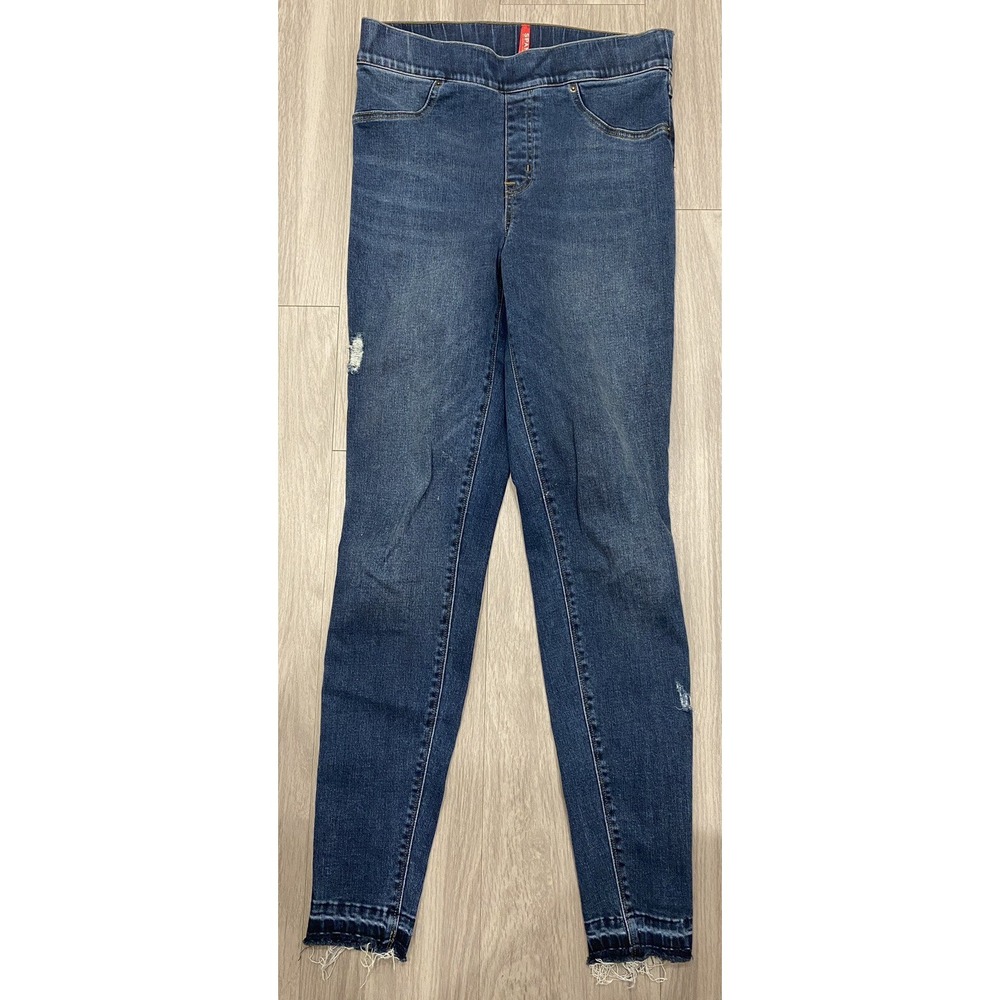 Spanx Distressed Ankle Skinny Jeans, Medium Wash SZ Medium Tall